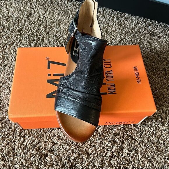 Miz Mooz Leather Wide Width Heeled Sandals - Picture 4 of 16